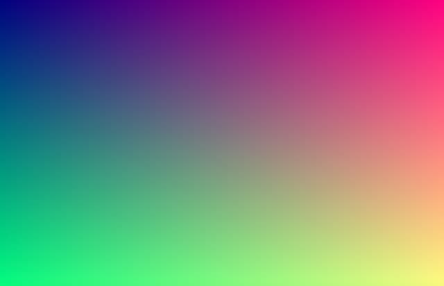 UV coordinate visualization from the full-screen quad fragment shader output