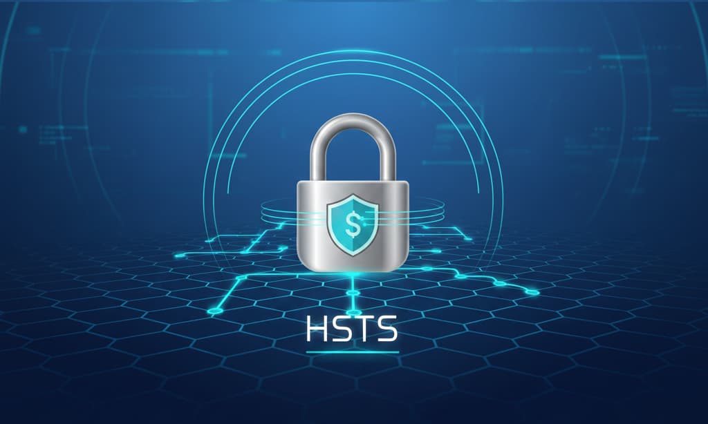 Cover image - a stylized padlock centered over a digital network, symbolizing HTTPS